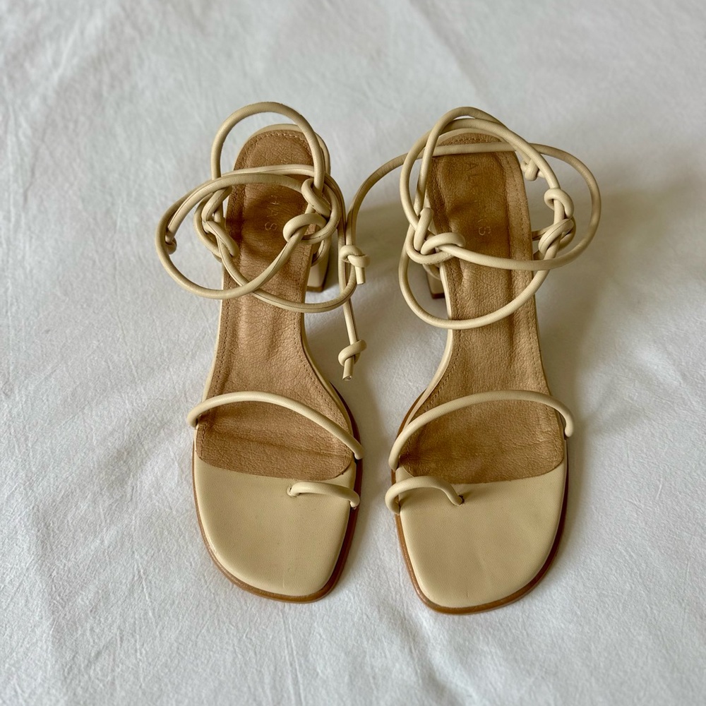 ALOHAS Nude Strappy Heels – Size 38 (7.5)